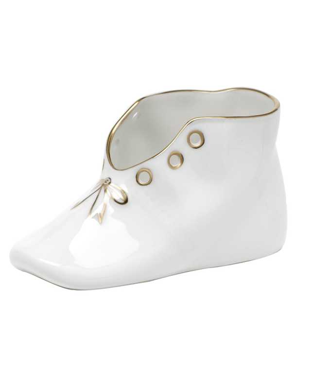 Golden Edge Porcelain Baby Shoe Keepsake