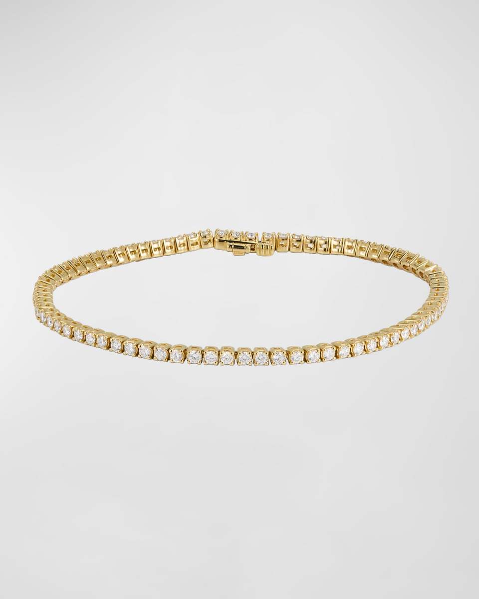 18K Yellow Gold Round GH/SI Diamond Bracelet, 2.11tcw