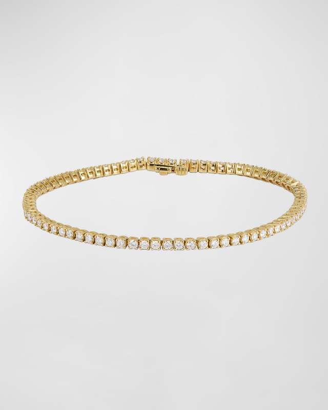 18K Yellow Gold Round GH/SI Diamond Bracelet, 2.11tcw