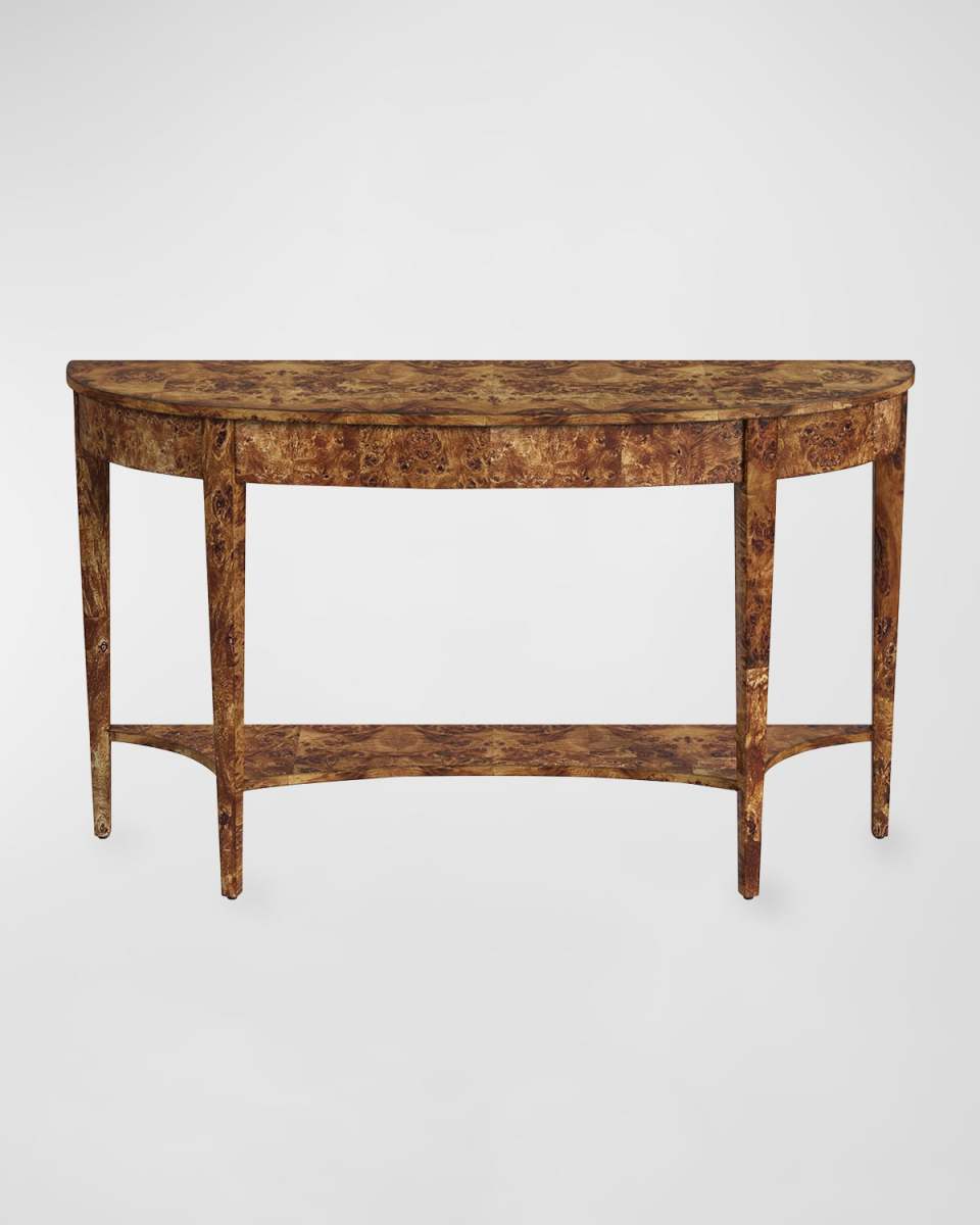 Acacia Burlwood Console Table