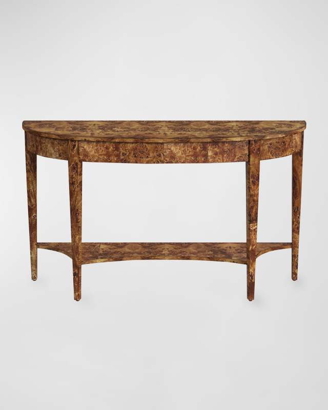 Acacia Burlwood Console Table