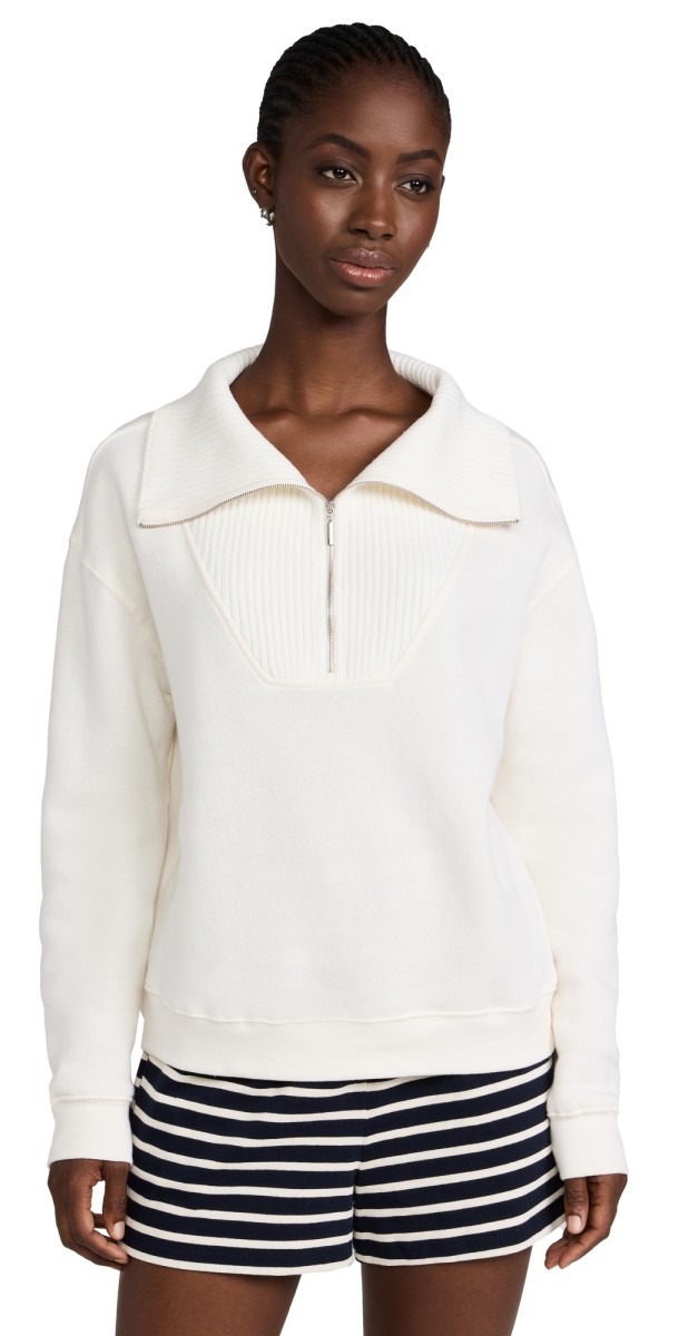 Z Supply Sonata Quarter Zip Sea Salt