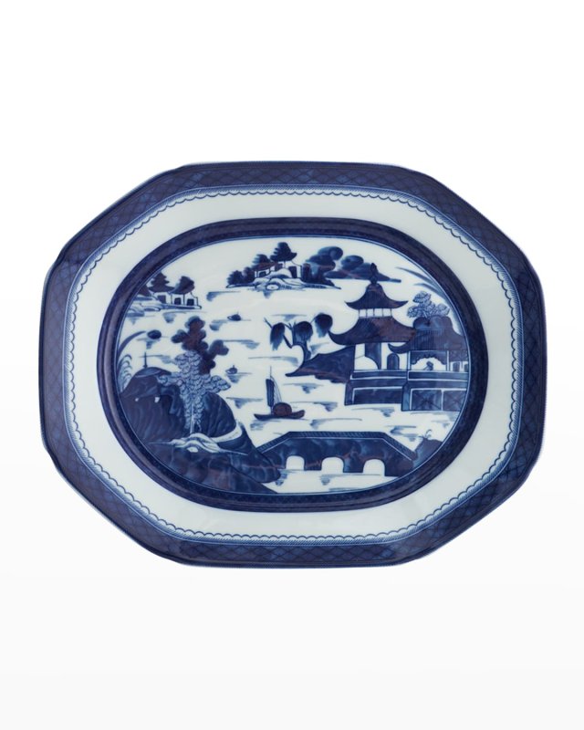 Blue Canton Octagonal Platter