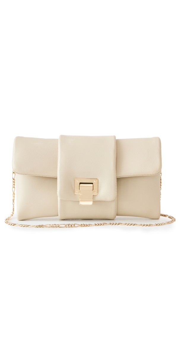 Proenza Schouler Flip Shoulder Chain Clutch Black