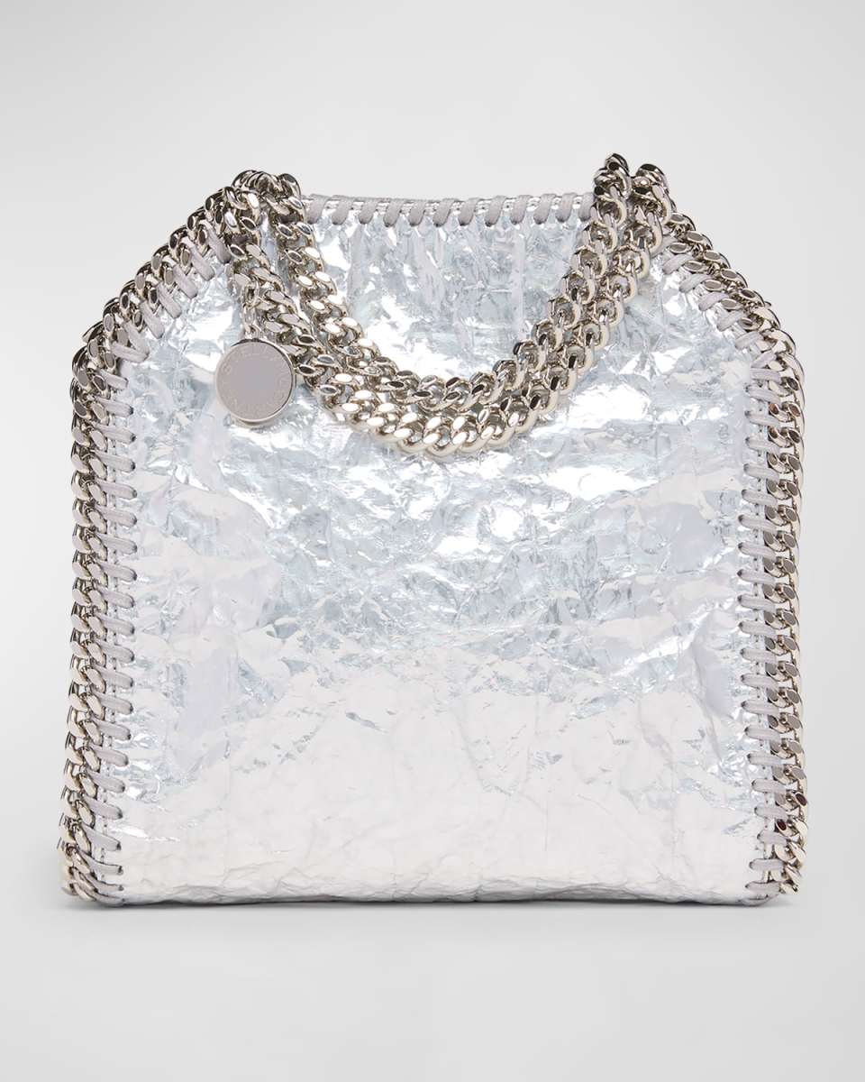 Falabella Mini Crackled Metallic Tote Bag