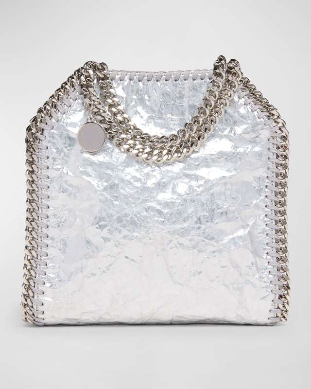 Falabella Mini Crackled Metallic Tote Bag