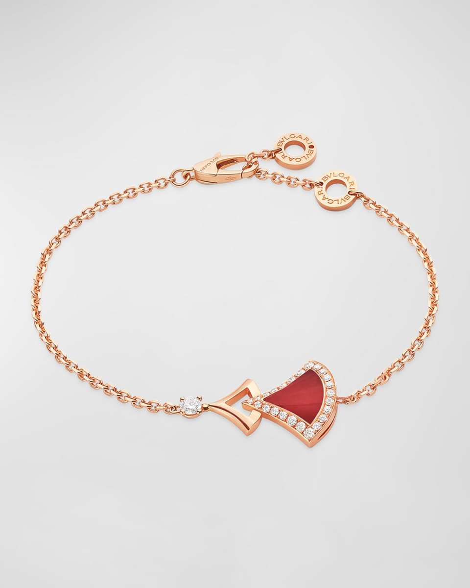 18K Rose Gold Divas' Dream Carnelian and Diamond Pave Bracelet