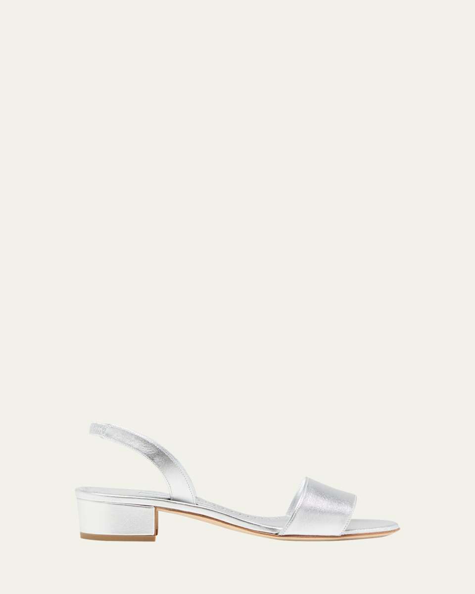Patopia Metallic Slingback Sandals