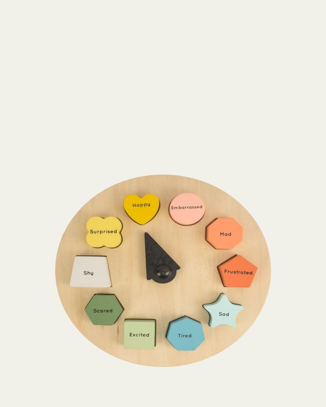 Kid's Shapes of Emotions Wooden Block Set