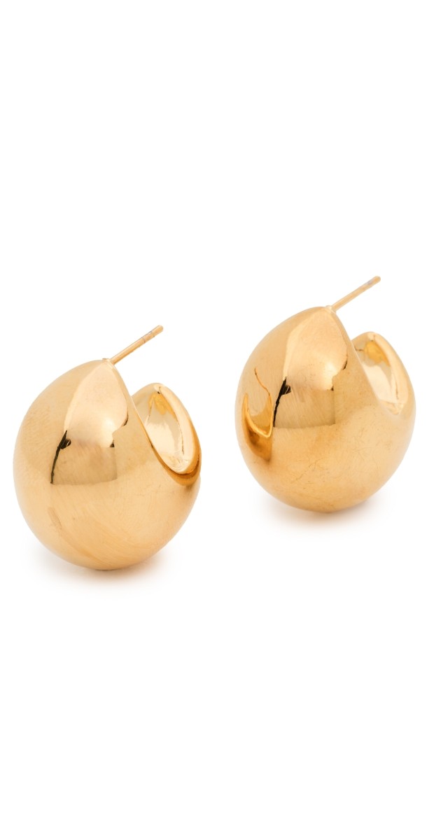 Brinker + Eliza Crescent Hoops Gold