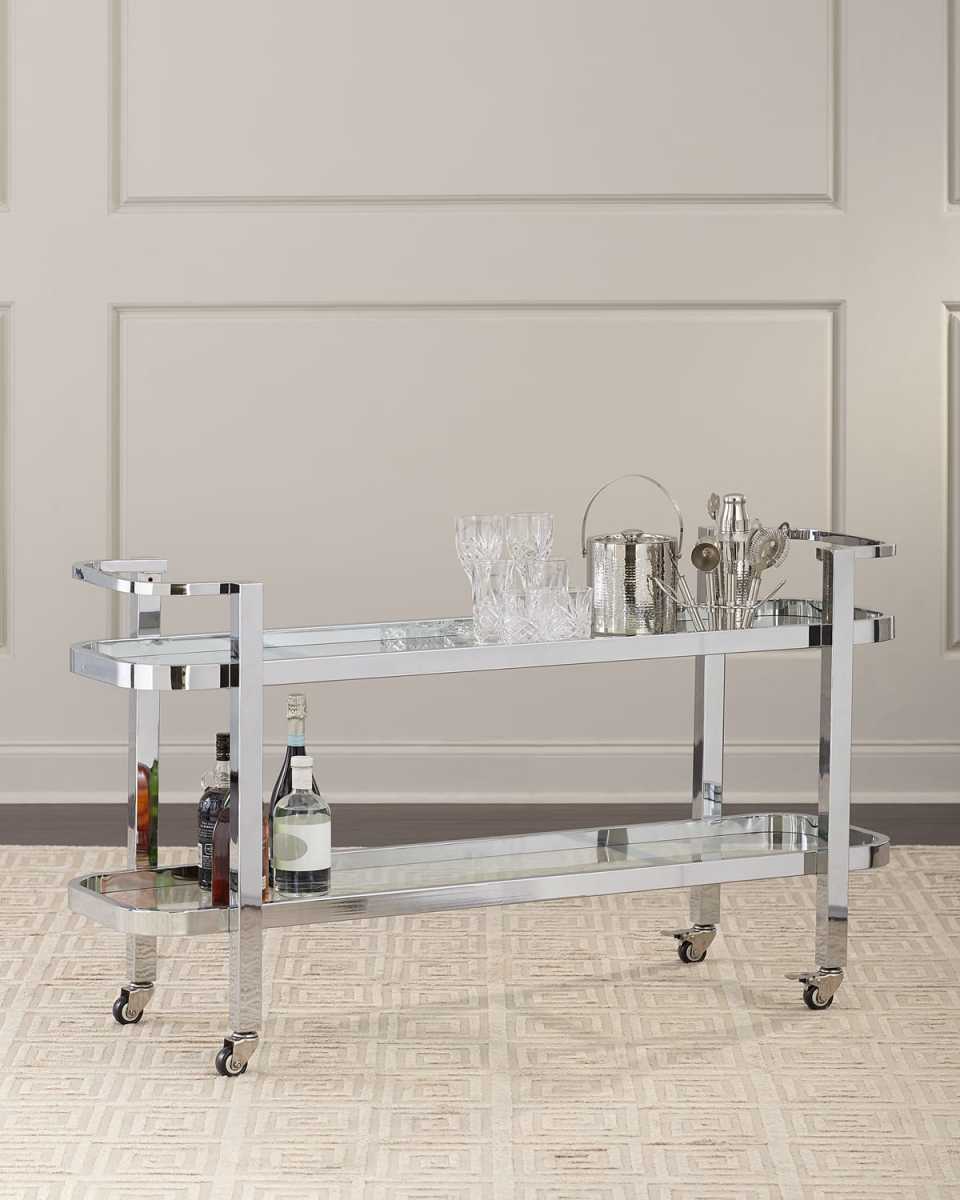 Carter Stainless Steel Bar Cart