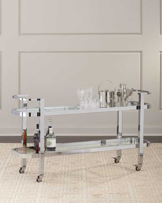Carter Stainless Steel Bar Cart