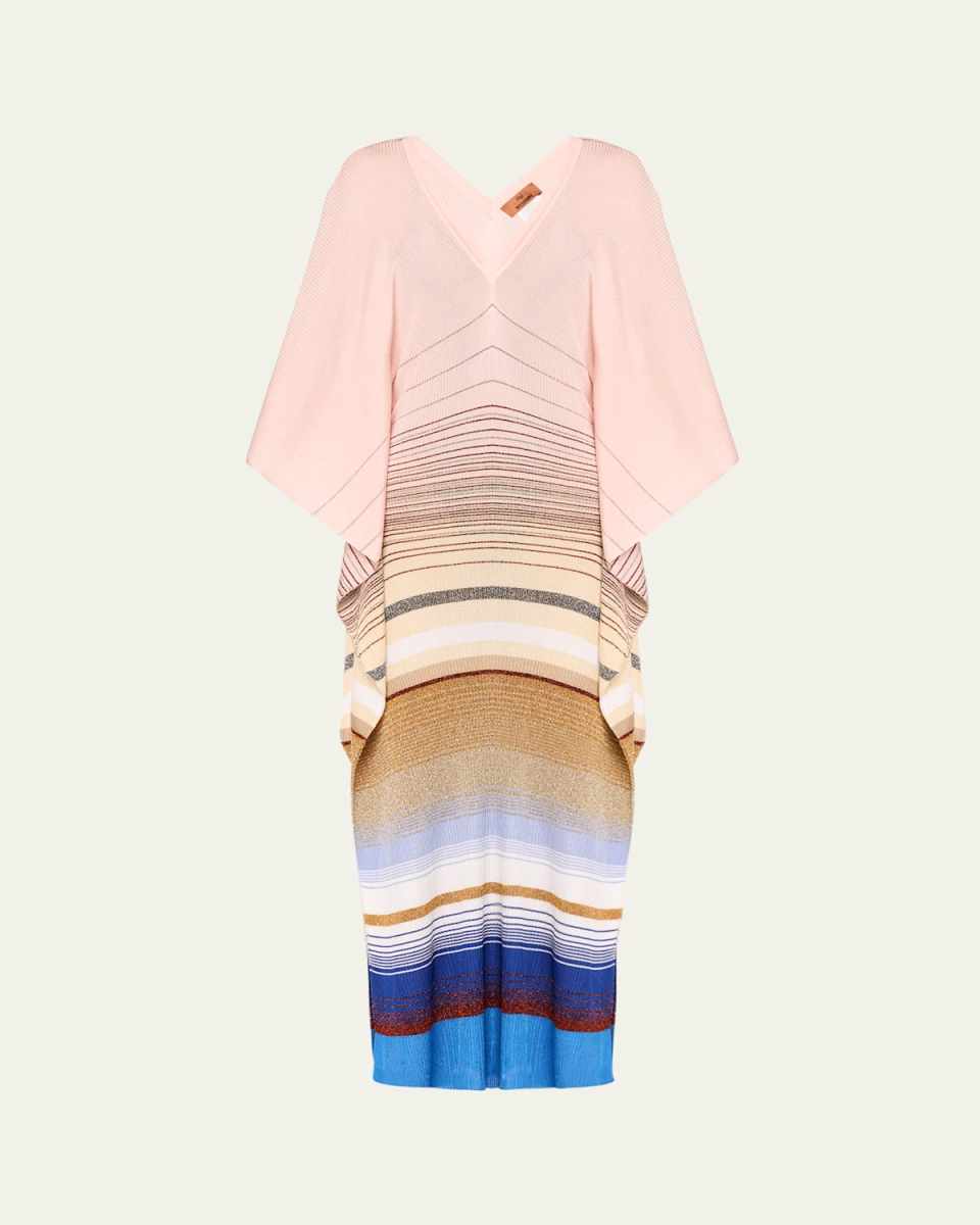 Multi-Striped Maxi Beach Dress
