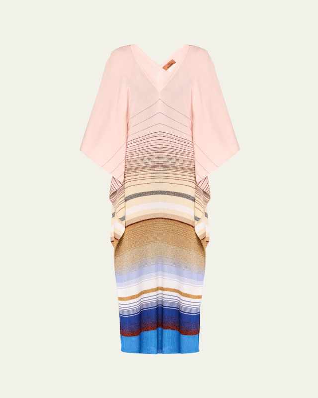 Multi-Striped Maxi Beach Dress