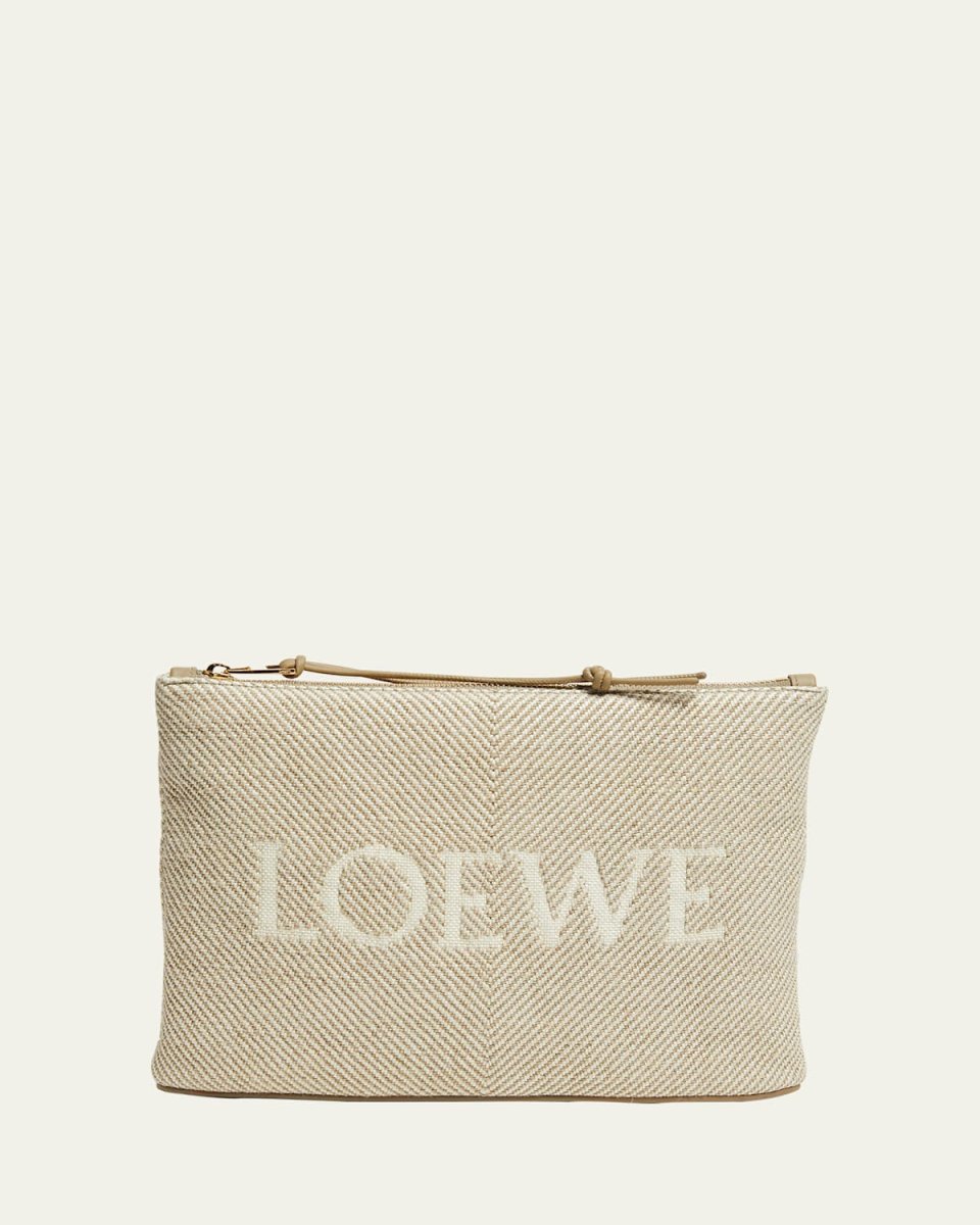 Oblong Logo Canvas Pouch Bag