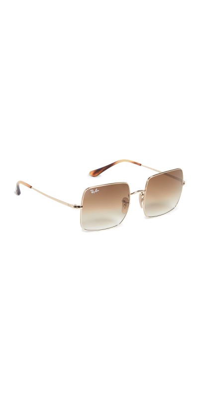 Ray-Ban RB1971 Icons Oversized Square Sunglasses Gold/Brown Gradient
