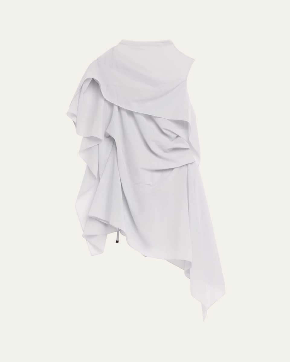 Over The Body Draped Wool Top