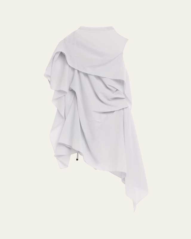 Over The Body Draped Wool Top