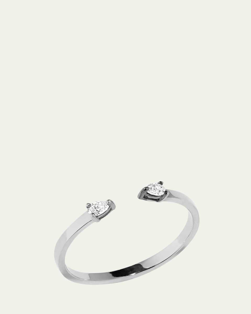 Echo 14k Gold Open Diamond Pear Ring