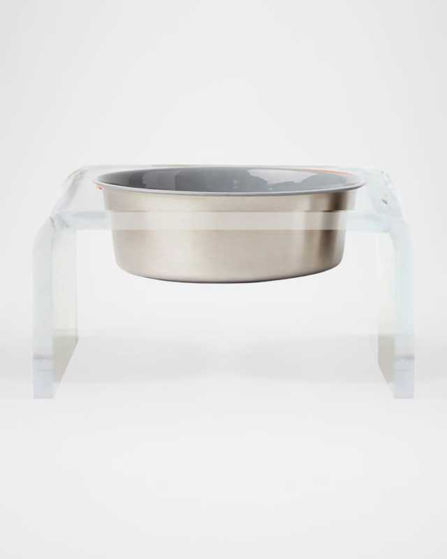 Clear Single Slow Feeder with Slow Feed Bowl, 2 Quarts