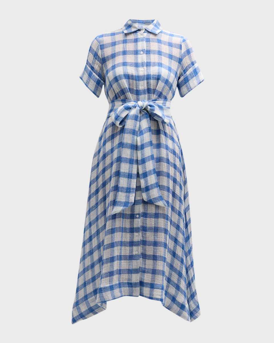 Gingham Linen Shirtdress