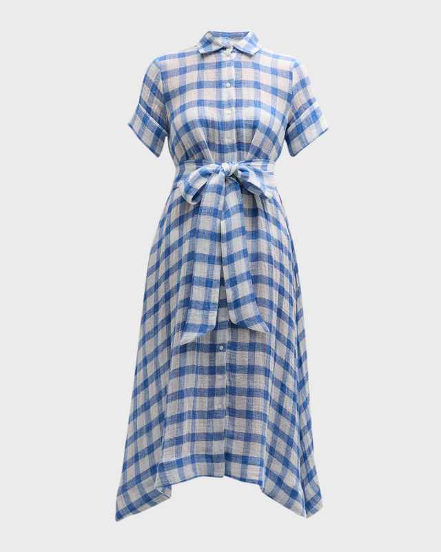 Gingham Linen Shirtdress