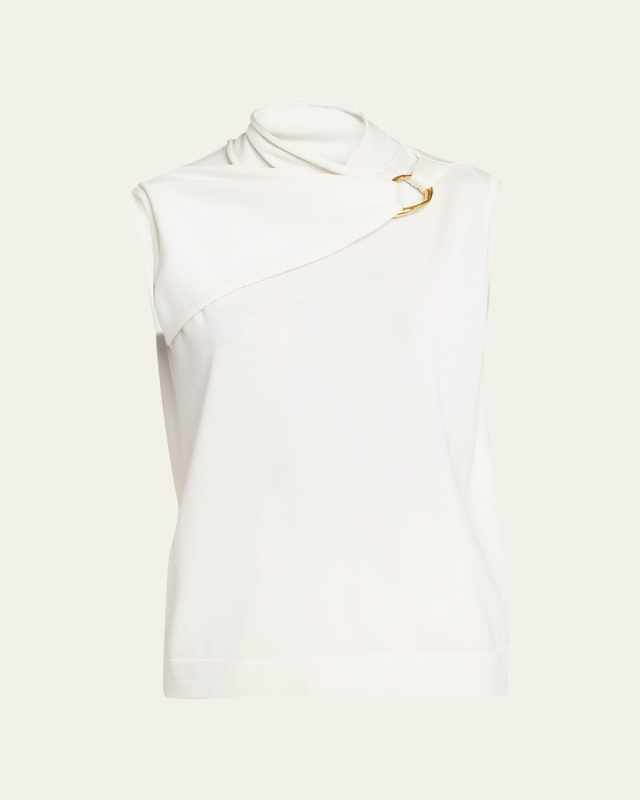 Draped Jeweled Tank Top