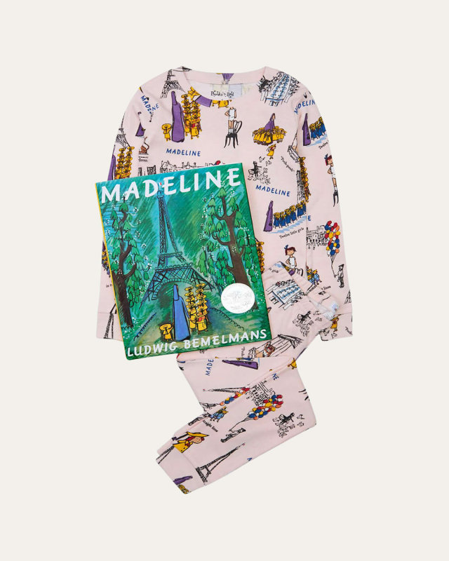 Kid's Madeline Printed 2-Piece Pajama Gift Set, Size 2-7