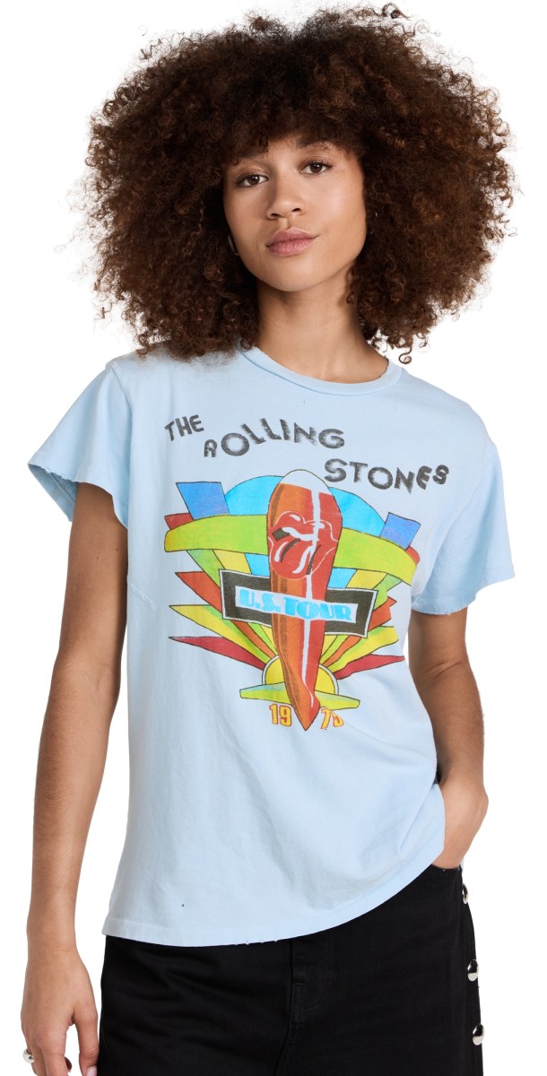 MADEWORN ROCK Rolling Stones Tee Blue Haze
