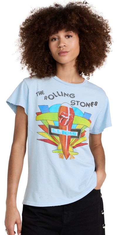 MADEWORN ROCK Rolling Stones Tee Blue Haze