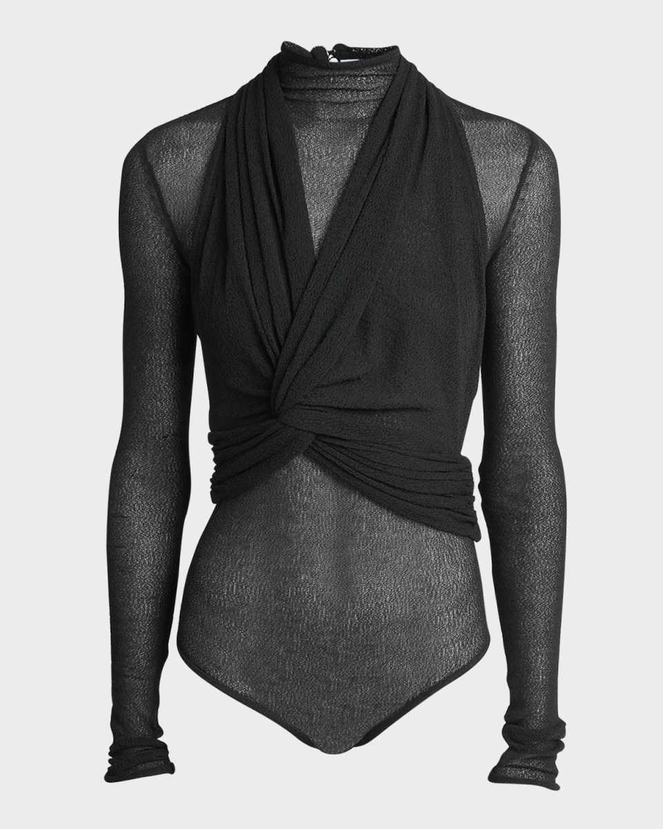 High-Neck Sweater Bodysuit