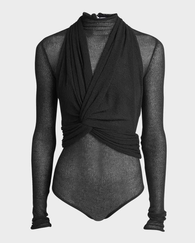 High-Neck Sweater Bodysuit