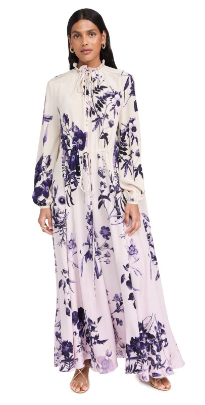 F. R.S For Restless Sleepers Eione Dress 19th Cent Floral Bouquets