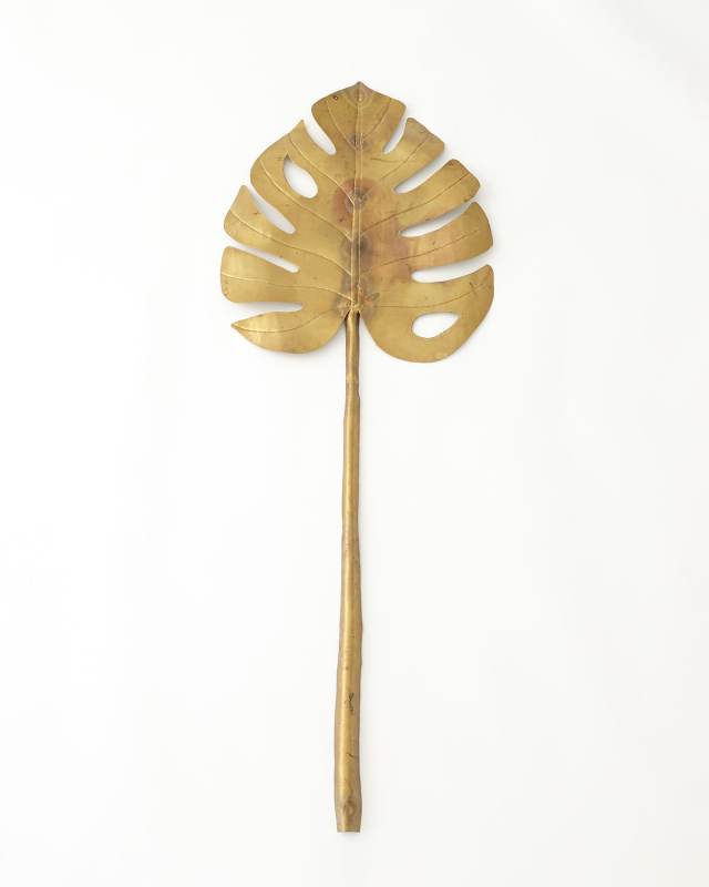 Brass Large Monstera Leaf
