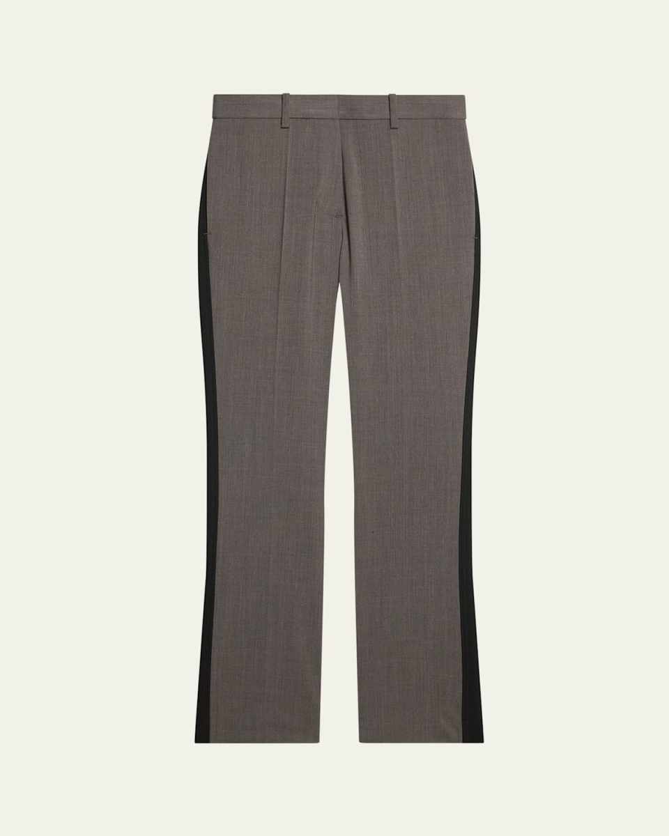 Slim Wool Combo Pants