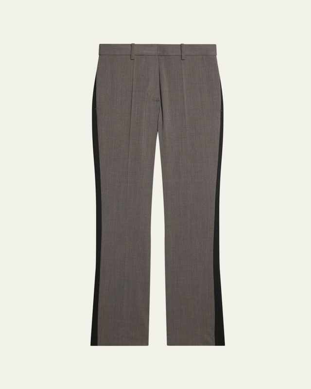 Slim Wool Combo Pants