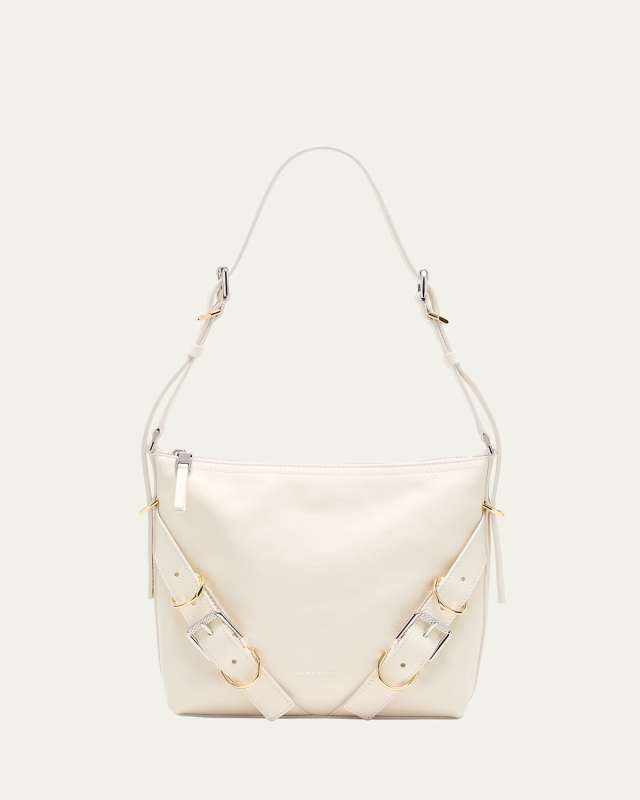Voyou Small Crossbody Bag in Tumbled Leather