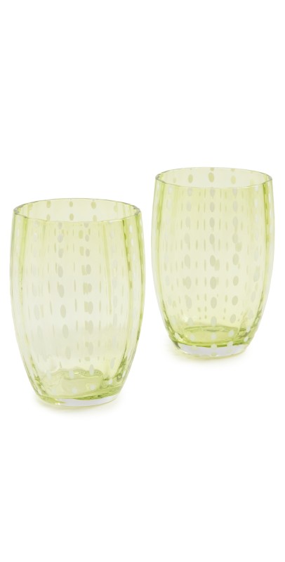 Zafferano Perle Tumbler Set of 2 Apple Gr