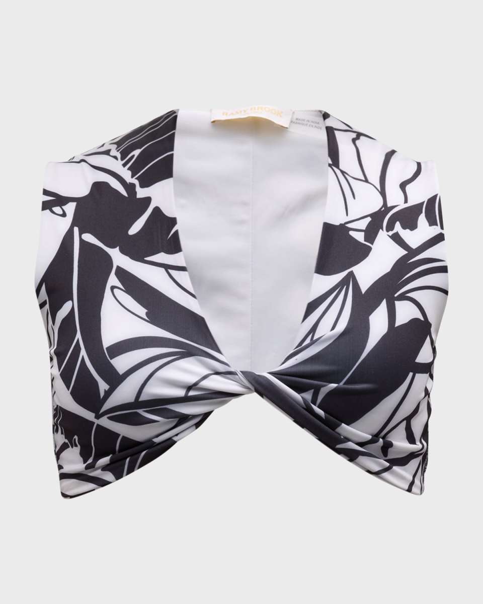 Palm Printed Oliwia Bikini Top