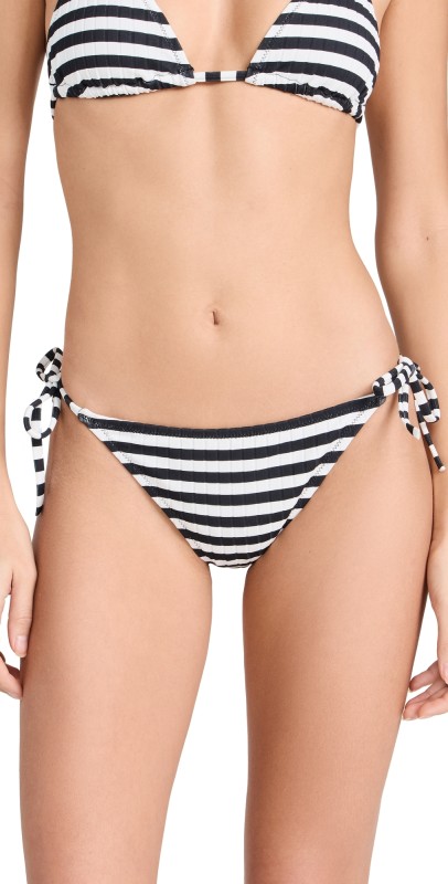 Solid & Striped The Iris Bikini Bottoms Blackout/Marshmallow