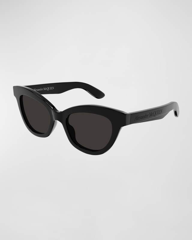 Acetate Cat-Eye Sunglasses w/ Logo Detail