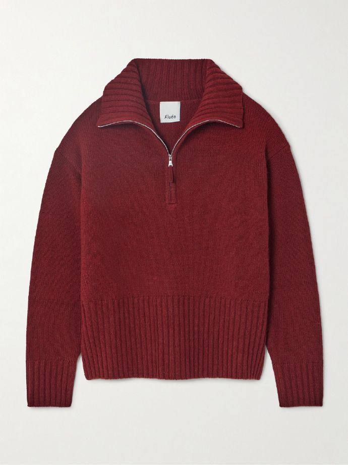 ALLUDE Troyer wool and cashmere-blend sweater