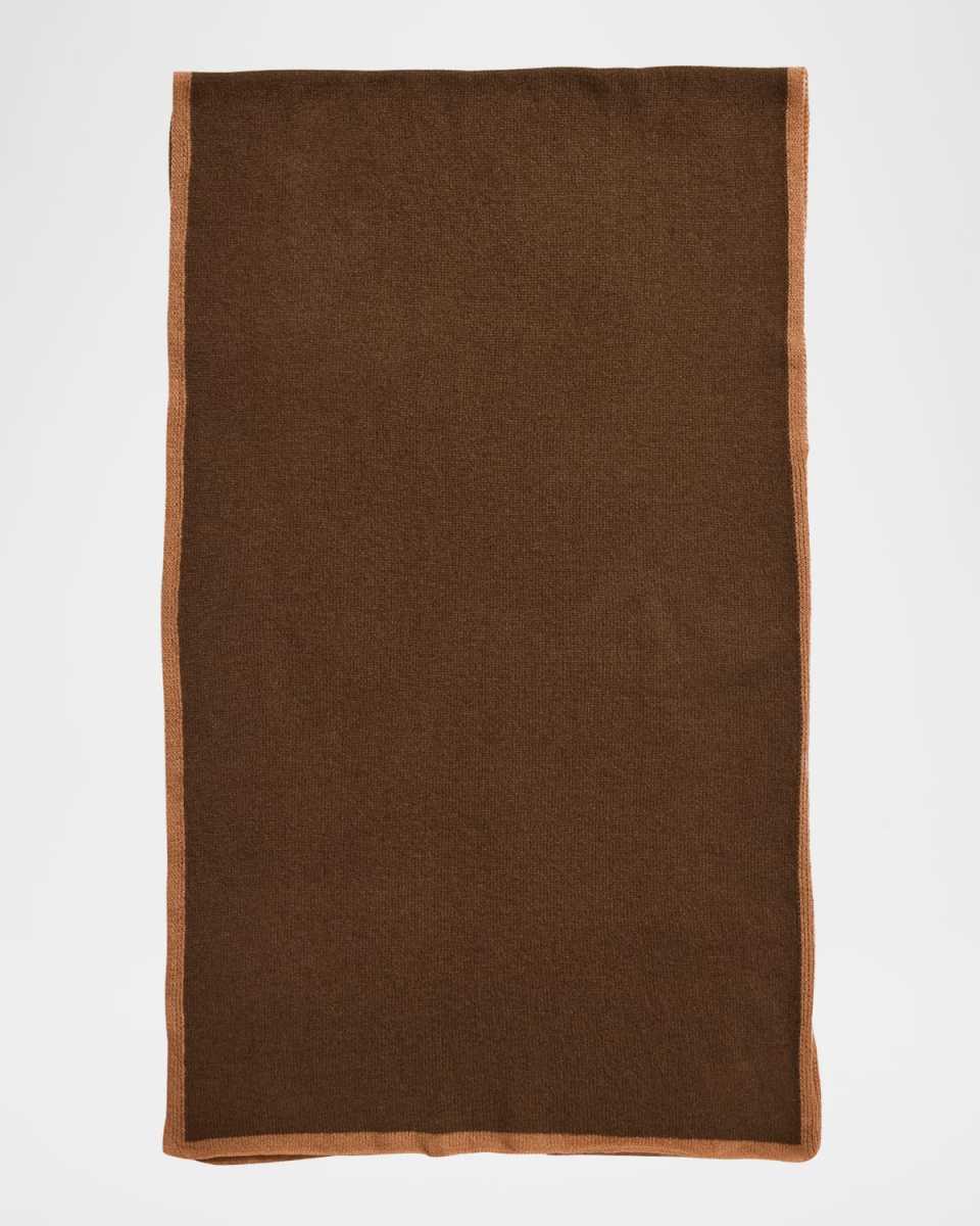 Cashmere Poncho W/ Contrast Trim