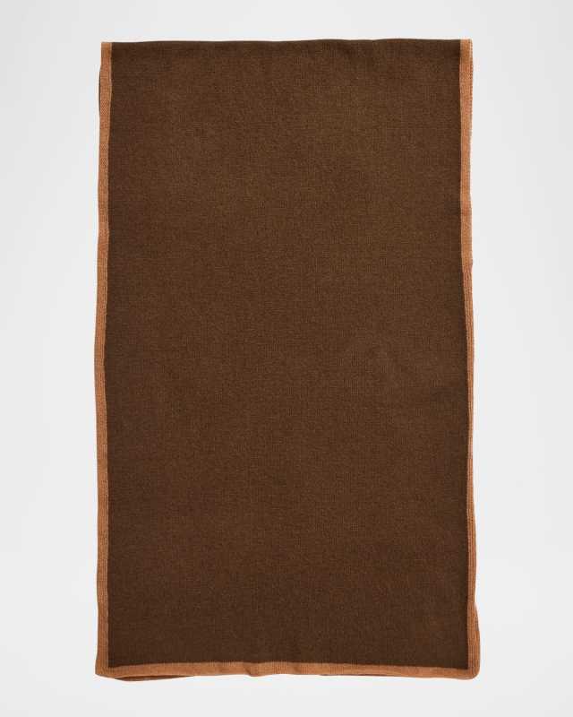 Cashmere Poncho W/ Contrast Trim