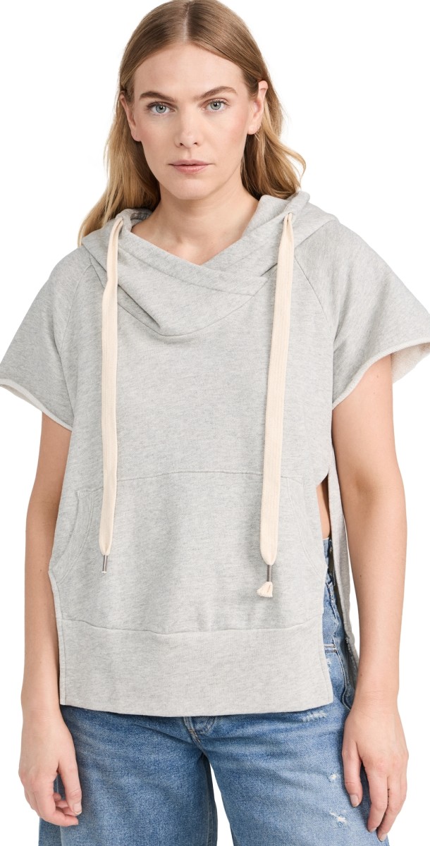 NSF Locke Poncho Sweatshirt Heather Grey