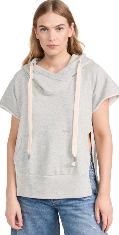 NSF Locke Poncho Sweatshirt Heather Grey