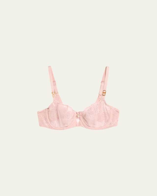Orchids Two-Part Floral Lace Demi Bra