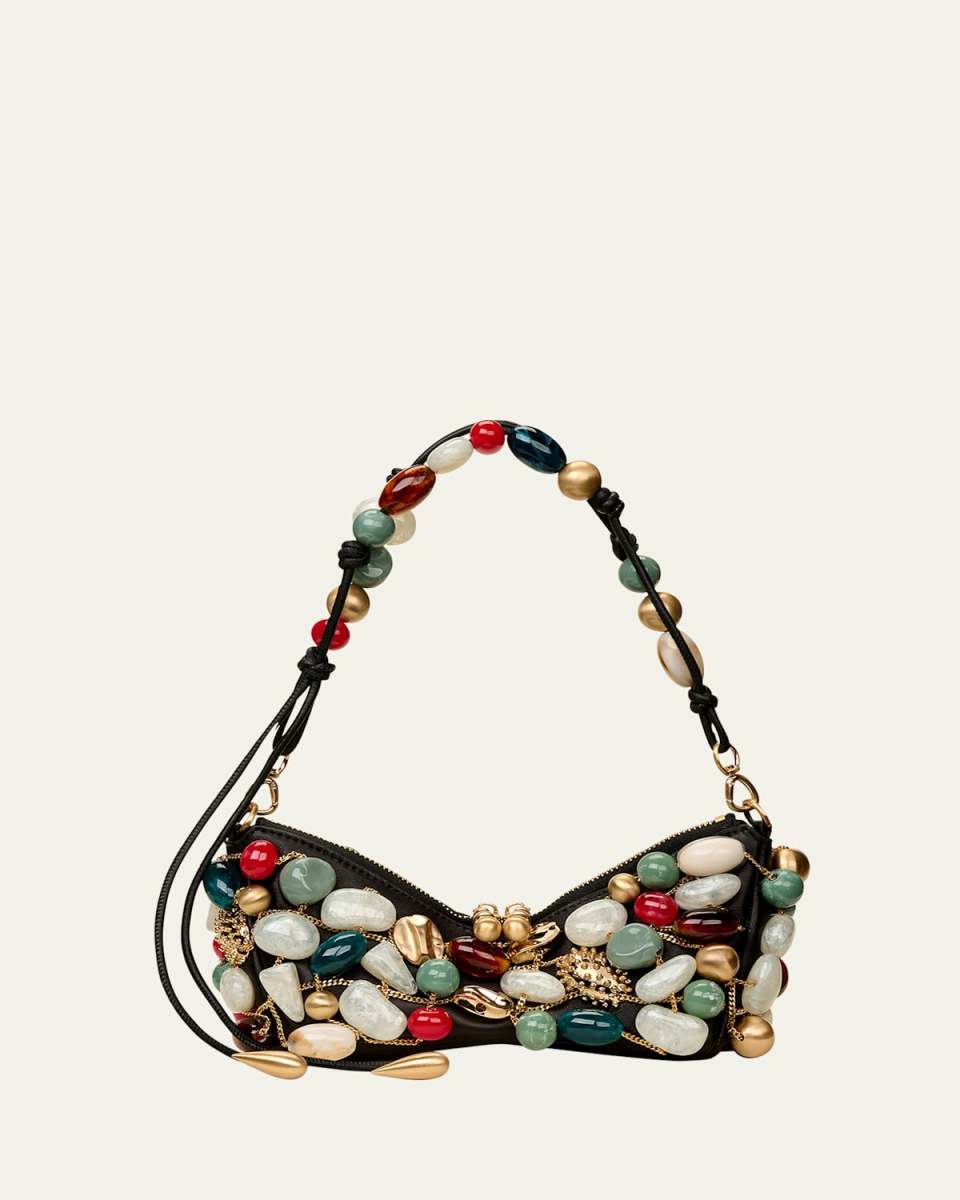 Mercier Multicolor Stone Leather Shoulder Bag