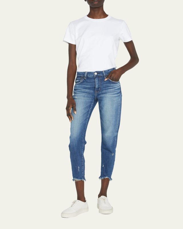 Daleville Mid-Rise Distressed Cropped Skinny Jeans