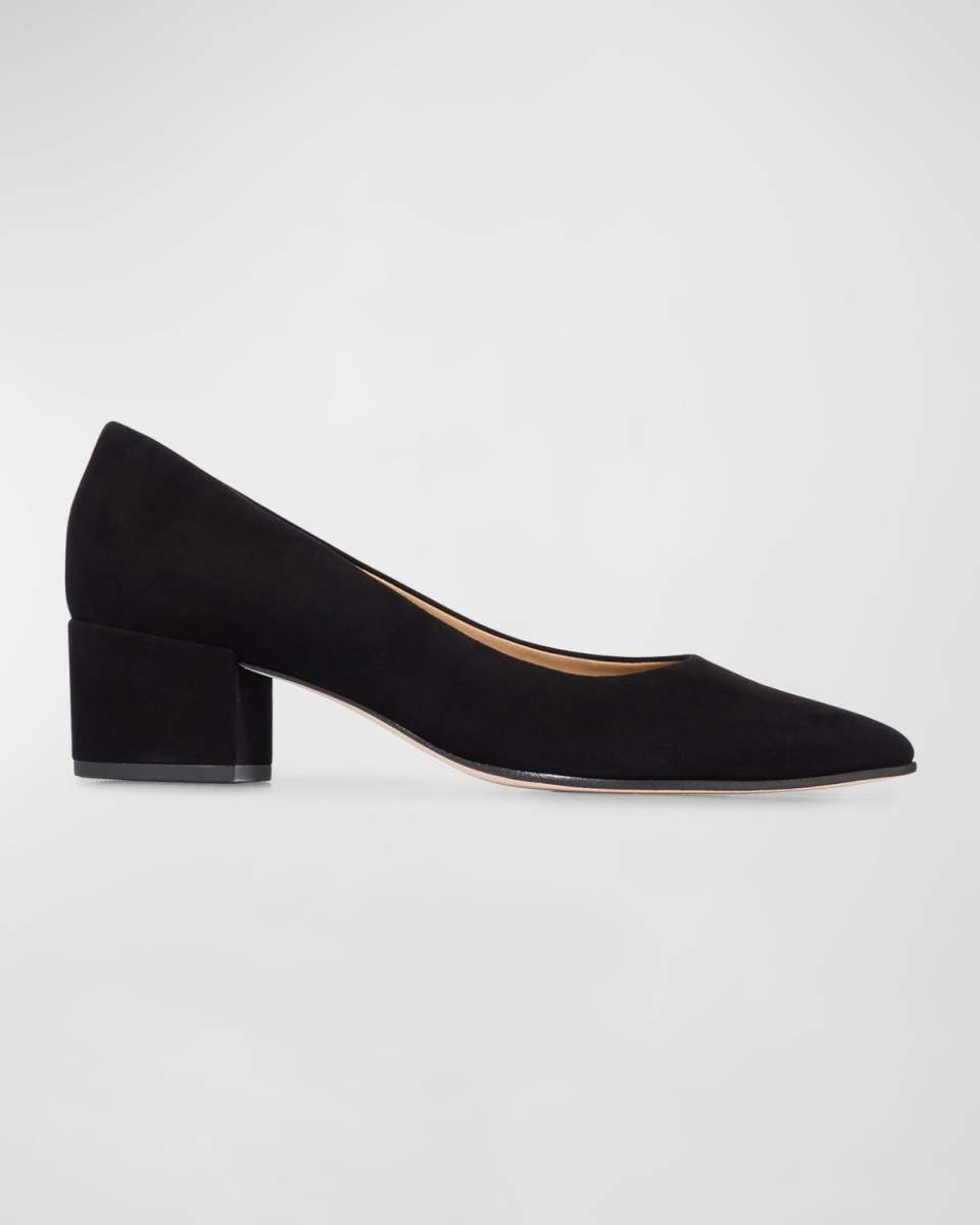 Millie Suede Block-Heel Pumps